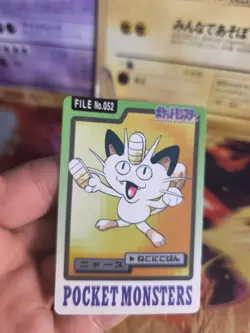 Pokemon Karte Card japanese carddass Pocket monsters 1997 Meowth Maizi VG- - Image 2