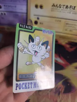 Pokemon Karte Card japanese carddass Pocket monsters 1997 Meowth Maizi VG- - Image 5