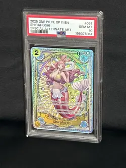 2025 ONE PIECE ENGLISH OP11 SHIRAHOSHI SP SPECIAL ALTERNATE ART PSA 10 - Image 3
