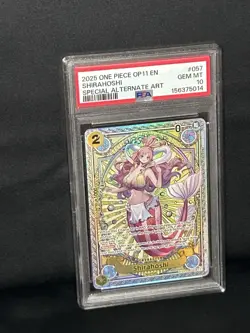 2025 ONE PIECE ENGLISH OP11 SHIRAHOSHI SP SPECIAL ALTERNATE ART PSA 10 - Image 4