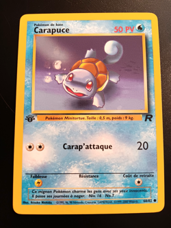 POKEMON CAPAPUCE FRENCH 1ST EDITION CARD 68/82 - Image 1