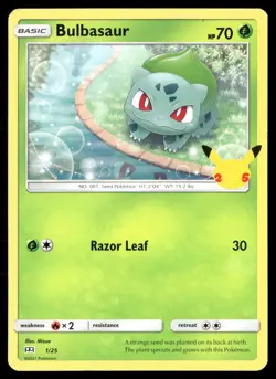 Bulbasaur 1/73 Common Shining Legends Pokemon Near Mint - Image 1