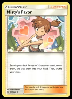 Misty's Favor 202/236 Uncommon Unified Minds Pokemon Lightly Played - Image 1