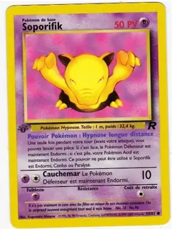 POKEMON SOPORIFIK FRENCH 1ST EDITION CARD 54/82 - Image 1