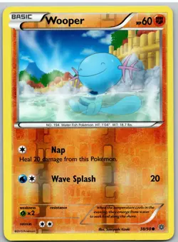 Wooper 38/98 Common Ancient Origins Pokemon Reverse Holo - Image 1