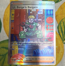 The Pokemon Company Lt. Surge's Bargain 185/132 ME01 Holo English SIR - Image 1