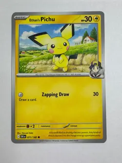 Ethan's Pichu 071/182 Common Destined Rivals Pokemon Near Mint - Image 1