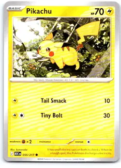 Pikachu 055/217 Common Ascended Heroes Pokemon Near Mint - Image 1