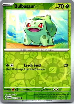 Bulbasaur 001/165 Common 151 Pokemon Near Mint - Image 1
