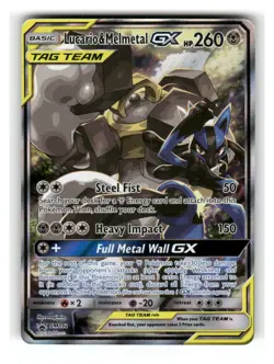 Lucario & Melmetal GX - SM192 Holo Promo Sun & Moon Promo Pokemon Lightly Played - Image 1