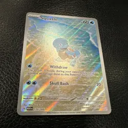 Pokemon TCG Squirtle 170/165 SV Scarlet & Violet 151 Illus Rare Holo EN - Image 1