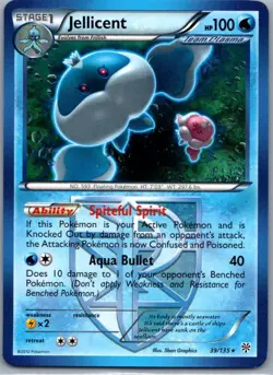 Jellicent 39/135 Rare Plasma Storm Pokemon Near Mint - Image 1