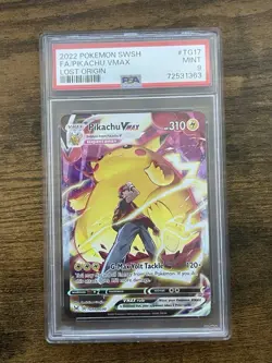 2022 Pokemon SWSH #TG17 Pikachu VMAX Lost Origin. PSA9. - Image 1