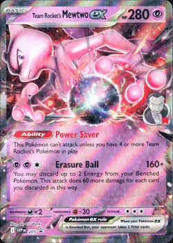 Team Rocket's Mewtwo ex SVP SV: Scarlet & Violet Promo Cards #205 Promo Holo NM - Image 1