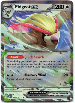 Pidgeot ex Double Rare Prize Pack Series Cards Colorless Holofoil 164/197 NM - Image 1