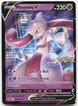 Mewtwo V Promo SWSH: Sword & Shield Promo Cards SWSD Psychic Holo SWSH223 2019 L - Image 1