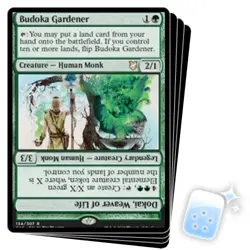 BUDOKA GARDENER X4 Commander 2018 Magic MTG MINT CARD - Image 1