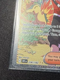 Pokemon TCG Destined Rivals Ethan's Adventure Full Art Trainer Card 236/182 Sir - Image 3