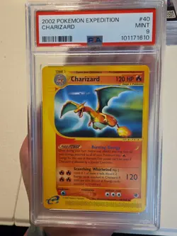 Pokemon 2002 Expedition Charizard #40/165 Non-Holo Card PSA 9 - Image 1