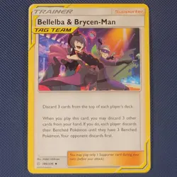 Bellelba & Brycen-Man 186/236 - Cosmic Eclipse - Uncommon Pokemon Card - NM - Image 1