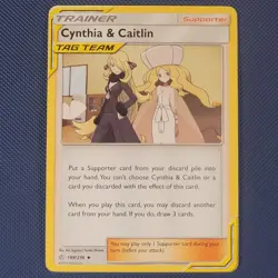 Cynthia & Caitlin 189/236 - Cosmic Eclipse - Uncommon Pokemon Card - NM - Image 1