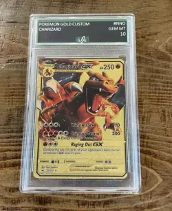 Charizard Pokemon Gold Custom Graded Card - Image 1