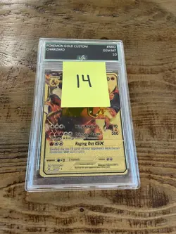 Charizard Pokemon Gold Custom Graded Card - Image 3