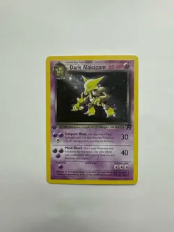 Dark Alakazam 1st Edition Holo 1/82 Team Rocket WOTC Pokemon Card Vintage Rare - Image 1