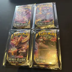 Pokemon Sword And Shield Rebel Clash Booster Pack Art Set Factory Sealed - Image 1