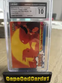 Pokemon TCG New Friends and Farewells Pokemon Topps Pikachu's Vacation 59 - Image 3