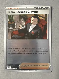 Pokemon TCG * Team Rockets Giovanni 204/217 REVERSE HOLO * ME Ascended Heroes NM - Image 1