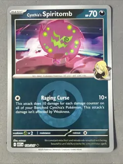Pokemon TCG * Cynthia's Spiritomb 133/217 Darkness REVERSE HOLO Ascended Heroes - Image 1