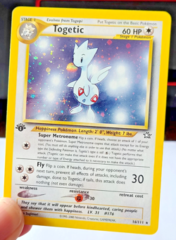 Pokemon TCG: Togetic Neo Genesis #16/111 1st Edition Holo *Swirl* NM-MINT - Image 2
