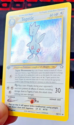 Pokemon TCG: Togetic Neo Genesis #16/111 1st Edition Holo *Swirl* NM-MINT - Image 3
