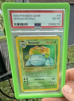 Venusaur 1999 Pokemon Base Set Holo Rare 15/102 PSA 6 Graded English - Image 1