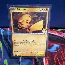 Pokemon Pikachu 2026 Pokemon Day Holo 30th Anniversary Stamped Promo 051/162 - Image 1