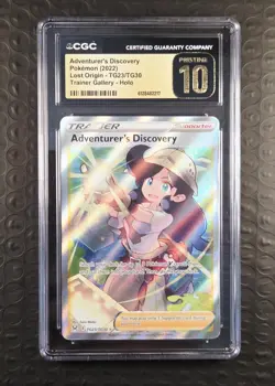 Adventurer's Discovery TG23/TG30 Lost Origin Full Art Pokemon CGC 10 Pristine - Image 1