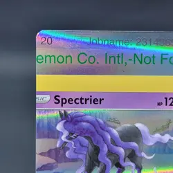 Pokemon TCG NFC Error Miscut Spectrier 081/196 Holo Rare Trick Or Trade... - Image 2
