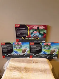 Pokemon TCG 2 X Venusaur and Blastoise EX & Mega Venusaur Ex Box New - Image 2