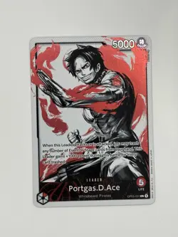 One Piece Card Game CCG TCG Portgas.D.Ace OP03-001 Leader Alt Alternate Art - Image 1