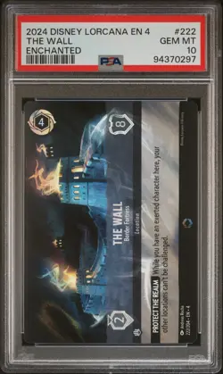 2024 DISNEY LORCANA EN 4-URSULA'S RETURN #222 THE WALL - BORDER FORTRESS PSA 10 - Image 1