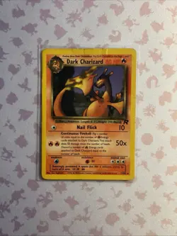 Vintage 2000 Pokemon Dark Charizard 21/82 Non Holo Card HP - Image 1