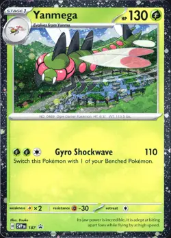 Yanmega - (Cosmos Holo) SVP SV: Scarlet & Violet Promo Cards #187 Promo Holo NM - Image 1