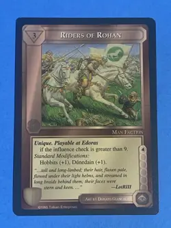 Middle Earth CCG 1995 - RIDERS OF ROHAN - BLACK BORDER -NON PLAYED - Image 1