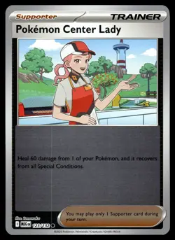 POKEMON CENTER LADY - 123/132 Common Mega Evolution Pokemon Reverse Holo NM - Image 1