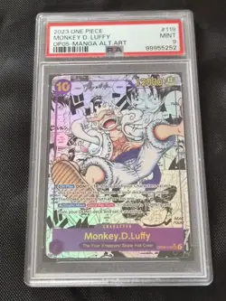 2023 One Piece OP-5 Awakening of The New Era #119 Monkey D Luffy Alt Art PSA 9 - Image 1