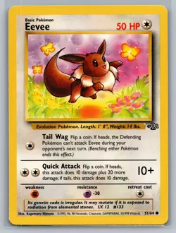 Eevee Jungle #51/64 Common Pokemon Card - Image 1