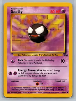Gastly Fossil #33/62 Uncommon Pokemon Card - Image 1