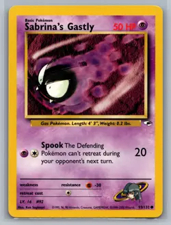 Sabrina's Gastly Gym Heroes #093/132 Common Pokemon Card - Image 1
