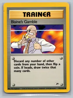 Blaine's Gamble Gym Heroes #121/132 Common Pokemon Card - Image 1